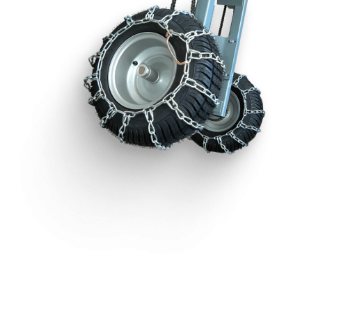 snowchains on tug tires