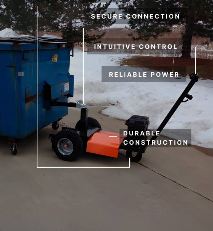 airtug dumpster tug with labels