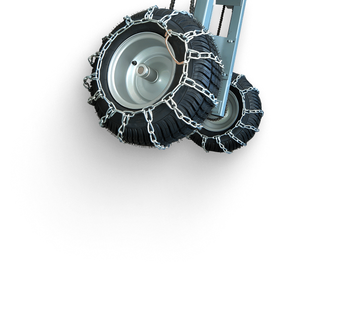 snowchains on tug tires