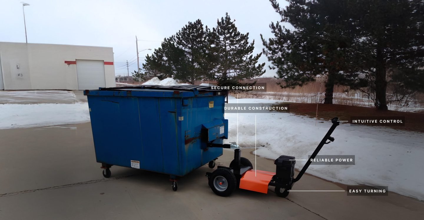 airtug dumpster tug with labels